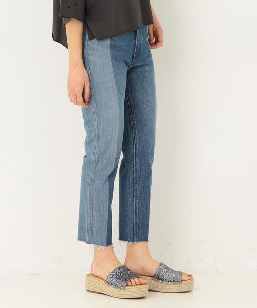 Another Edition（アナザーエディション）の「デニムパッチパンツ ◆（デニムパンツ・レディース・ブラック/コバルトブルー・SMALL/MEDIUM）」の5枚目の写真