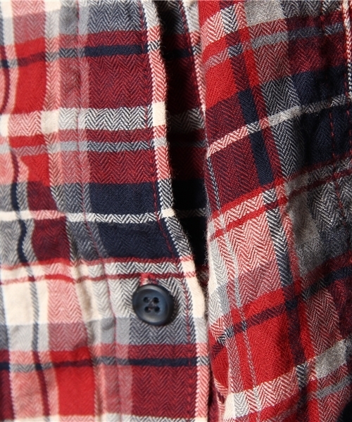 SHIPS for women（シップスフォーウィメン）の「CHECK SHIRT（シャツ/ブラウス・レディース・ベージュ/レッド/イエロー/ネイビー・ONE SIZE）」の10枚目の写真