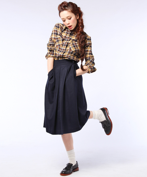 SHIPS for women（シップスフォーウィメン）の「CHECK SHIRT（シャツ/ブラウス・レディース・ベージュ/レッド/イエロー/ネイビー・ONE SIZE）」の12枚目の写真