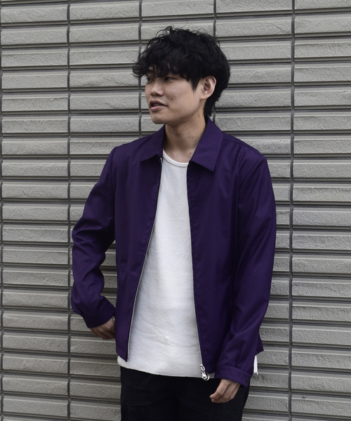 MK MICHEL KLEIN HOMME （エムケーミッシェルクランオム）の「ジップブルゾン（ブルゾン・メンズ・ブラック/パープル・X-LARGE/MEDIUM/LARGE）」の2枚目の写真