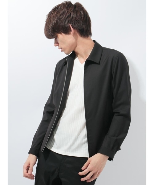 MK MICHEL KLEIN HOMME （エムケーミッシェルクランオム）の「ジップブルゾン（ブルゾン・メンズ・ブラック/パープル・X-LARGE/MEDIUM/LARGE）」の4枚目の写真