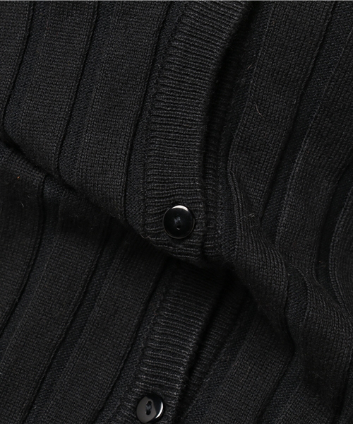 UR'S（ユアーズ）の「Vネックリブニットカーディガン（カーディガン/ボレロ・レディース・カーキ/ブラック/キャメル/ブラウン/杢グレー/パープル/アイボリー/ブルー/イエロー・M/S/L）」の20枚目の写真