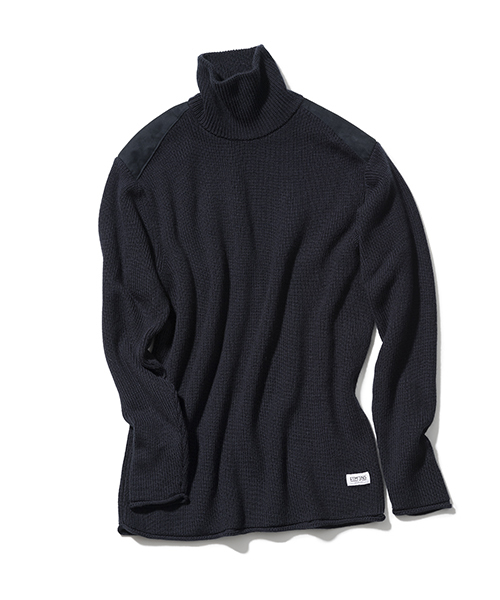 FACTOTUM（ファクトタム）の「【FACTOTUM JEANS】ミリタリーニットタートルネック（ニット/セーター・メンズ・ベージュ/ネイビー・44/46/48）」の3枚目の写真