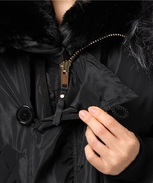 onespo（ワンスポ）の「N2B（モッズコート・レディース・ブラック/レッド/ダークブルー/ライトピンク・M）」の11枚目の写真