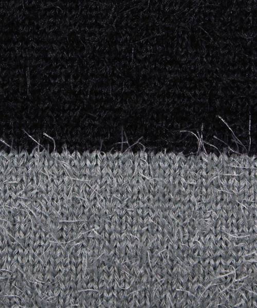 ８(eight)（エイト）の「フェザーヤーン ニットセーター ボーダー（ニット/セーター・メンズ・ホワイト/ブラック/グレー/ブラック×グレー/ブラック×レッド・MEDIUM/LARGE/X-LARGE）」の18枚目の写真