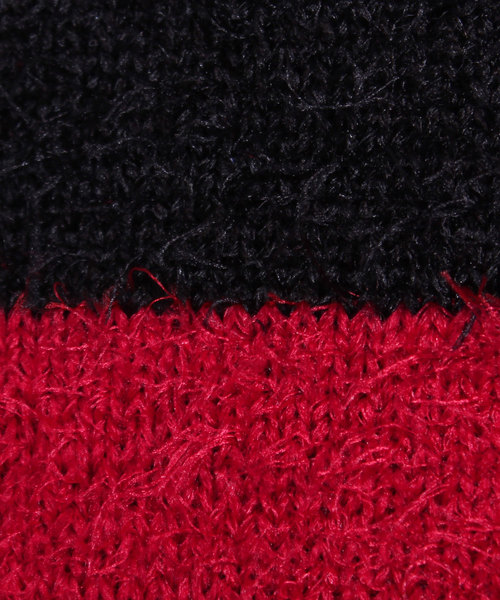 ８(eight)（エイト）の「フェザーヤーン ニットセーター ボーダー（ニット/セーター・メンズ・ホワイト/ブラック/グレー/ブラック×グレー/ブラック×レッド・MEDIUM/LARGE/X-LARGE）」の19枚目の写真