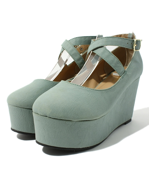 WEGO(ウィゴー)の「クロスウエッジパンプス(パンプス・レディース・ブラック/ブラウン/パープル/グリーン・23.5/24.5)」の15枚目の写真