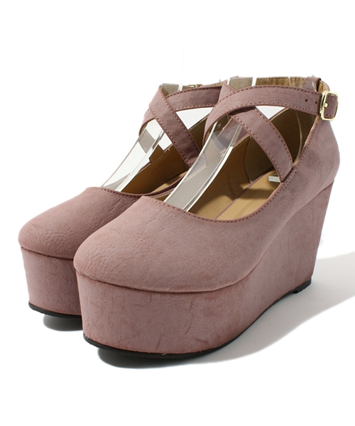 WEGO(ウィゴー)の「クロスウエッジパンプス(パンプス・レディース・ブラック/ブラウン/パープル/グリーン・23.5/24.5)」の16枚目の写真
