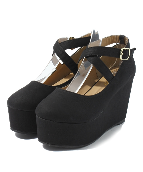 WEGO(ウィゴー)の「クロスウエッジパンプス(パンプス・レディース・ブラック/ブラウン/パープル/グリーン・23.5/24.5)」の13枚目の写真