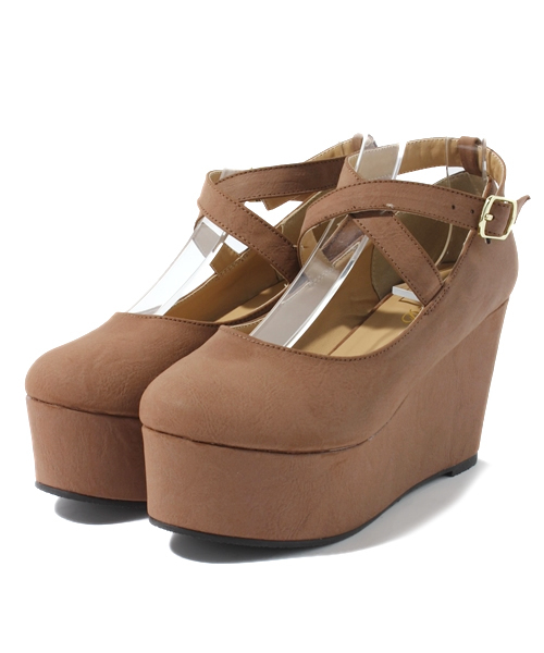 WEGO(ウィゴー)の「クロスウエッジパンプス(パンプス・レディース・ブラック/ブラウン/パープル/グリーン・23.5/24.5)」の14枚目の写真