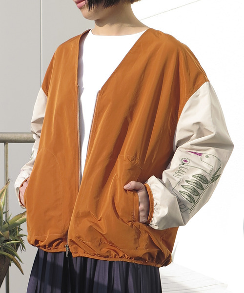 Ne-net（ネネット）の「S (S)とりはなブルゾン（ブルゾン・レディース・オレンジ/カーキ/ネイビー・03/02）」の3枚目の写真