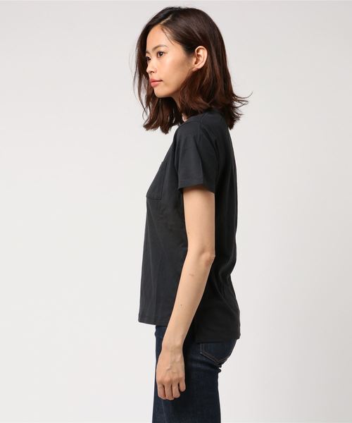 AMERICAN HOLIC(アメリカンホリック)の「・60新彊綿天竺 裾ラウンドポケットTEE★(Tシャツ/カットソー・レディース・オフホワイト/杢グレー/チャコールグレー/ブルーグリーン・L/M)」の15枚目の写真