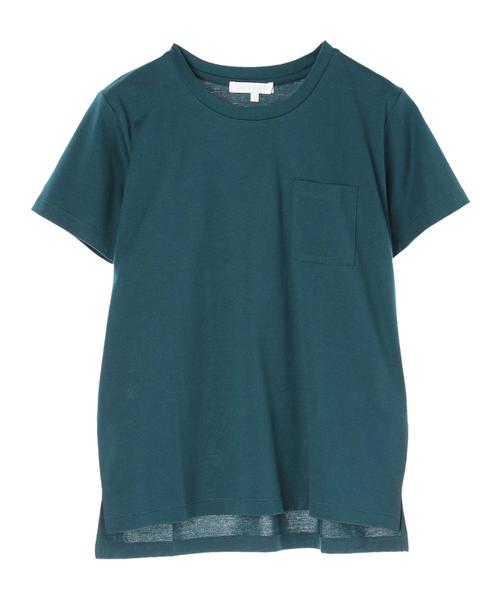 AMERICAN HOLIC(アメリカンホリック)の「・60新彊綿天竺 裾ラウンドポケットTEE★(Tシャツ/カットソー・レディース・オフホワイト/杢グレー/チャコールグレー/ブルーグリーン・L/M)」の12枚目の写真