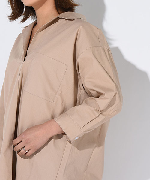 Willful by lipstar（ウィルフル バイ リップスター）の「【Willful by lipstar】ブロードシャツワンピース（ワンピース・レディース・オフホワイト/キャメル/ブルー系その他2・M）」の8枚目の写真