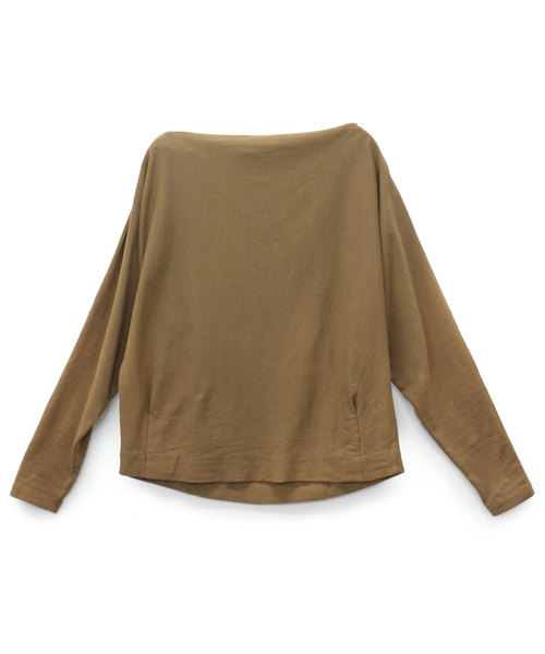 Audition(オーディション)の「M1001 プレーティング天竺ドルマンTシャツ(Tシャツ/カットソー・レディース・ホワイト/ブラック/キャメル・MEDIUM)」の6枚目の写真