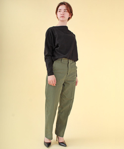 Audition(オーディション)の「M1001 プレーティング天竺ドルマンTシャツ(Tシャツ/カットソー・レディース・ホワイト/ブラック/キャメル・MEDIUM)」の21枚目の写真