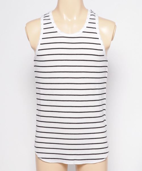 AZUL by moussy（アズールバイマウジー）の「TCハニカムタンクトップ（タンクトップ・メンズ・ホワイト/ブラック/ホワイト系その他・SMALL/MEDIUM/LARGE）」の2枚目の写真