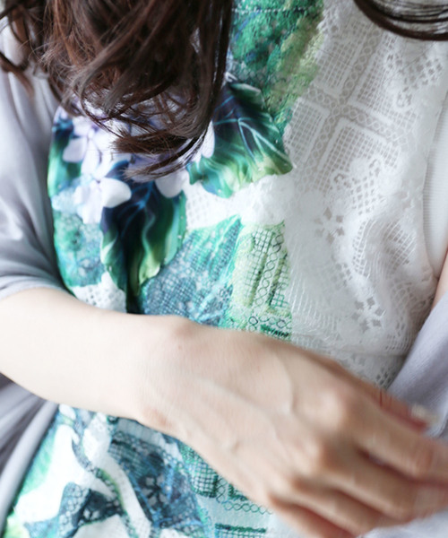 cawaii（カワイイ）の「咲き誇る紫陽花のワンピース ノースリーブワンピース　総レースチュニック（ワンピース・レディース・ホワイト・FREE）」の17枚目の写真