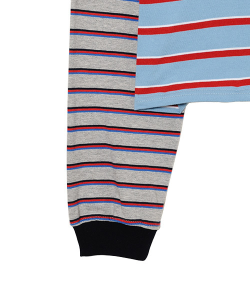 Candy Stripper（キャンディストリッパー）の「MULTI BORDER L/S Tシャツ（Tシャツ/カットソー・レディース・ライトブルー/ブラック/ピンク・2）」の9枚目の写真