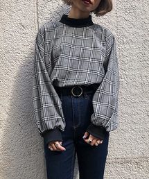 PAGEBOY | グレンチェックリブプルオーバー(Tシャツ/カットソー)