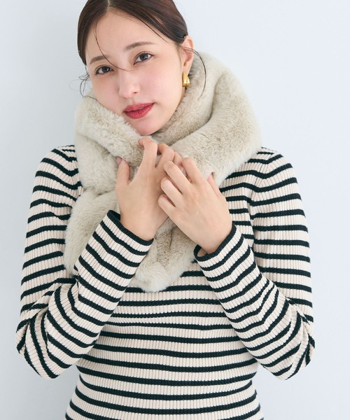 新色追加／フェイクファーティペット【ワイドタイプ】（ストール