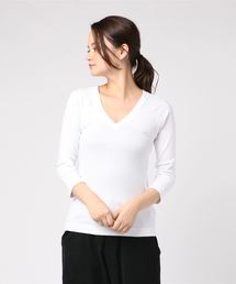 Vネック T 七分袖