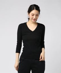 Vネック T 七分袖
