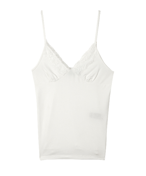 AMBIENT(アンビエント)の「レースインナーキャミソール(キャミソール・レディース・ホワイト/ブラック・FREE)」の1枚目の写真