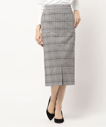 YECCA VECCA | ・チェック柄ポンチタイトスカート(スカート)