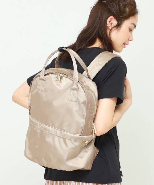 B:MING by BEAMS(ビーミングバイビームス)の「B:MING by BEAMS / 撥水2WAY 10ポケットリュック(バックパック/リュック)」|ベージュ