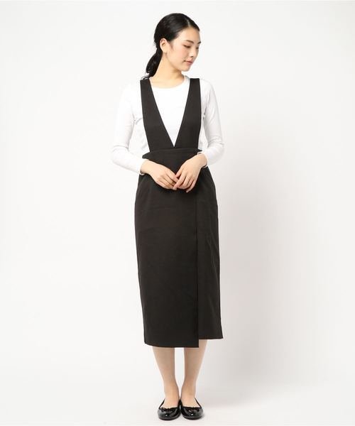 YECCA VECCA（イェッカヴェッカ）の「・ジャンスカ（ワンピース・レディース・チャコールグレー/ブルー・FREE）」の2枚目の写真