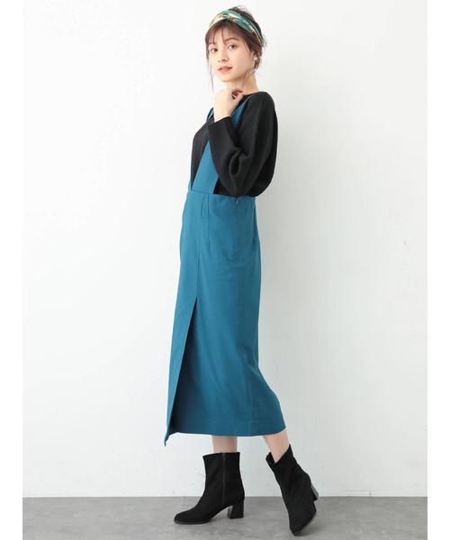 YECCA VECCA（イェッカヴェッカ）の「・ジャンスカ（ワンピース・レディース・チャコールグレー/ブルー・FREE）」の12枚目の写真