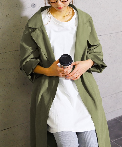 reca(レカ)の「ビッグシルエット ロングトレンチコート 2019S/S(トレンチコート・レディース・ベージュ/ネイビー/カーキ/ピンク系その他・M/L)」の15枚目の写真