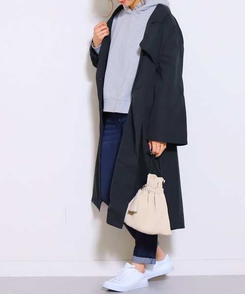 reca(レカ)の「ビッグシルエット ロングトレンチコート 2019S/S(トレンチコート・レディース・ベージュ/ネイビー/カーキ/ピンク系その他・M/L)」の9枚目の写真