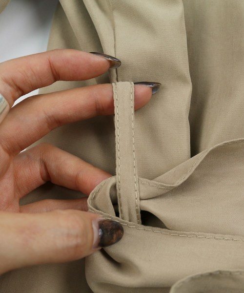 reca(レカ)の「ビッグシルエット ロングトレンチコート 2019S/S(トレンチコート・レディース・ベージュ/ネイビー/カーキ/ピンク系その他・M/L)」の10枚目の写真