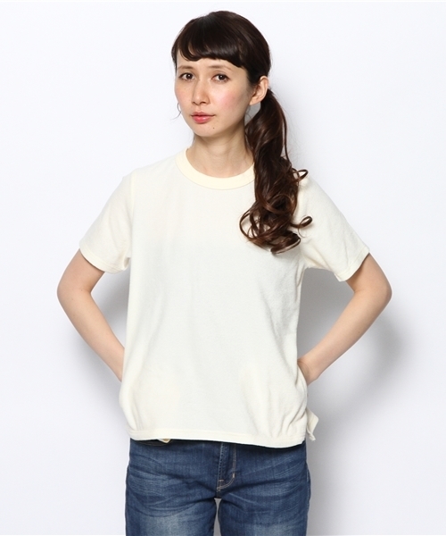 BEAMS BOY（ビームスボーイ）の「○BEAMS BOY / パイル Tシャツ（Tシャツ/カットソー・レディース・ナチュラル/グリーン系その他/ブルー系その他・ONE SIZE）」の2枚目の写真