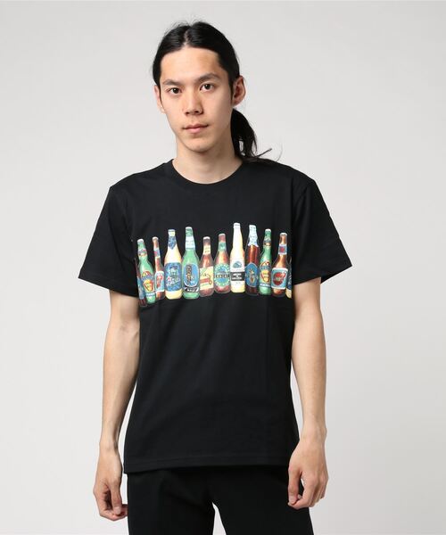 HOUSTON（ヒューストン）の「【HOUSTON】プリントTシャツ(BEER)（Tシャツ/カットソー・メンズ・ブラック/ホワイト/オレンジ/グレー・LARGE/MEDIUM/X-LARGE）」の2枚目の写真