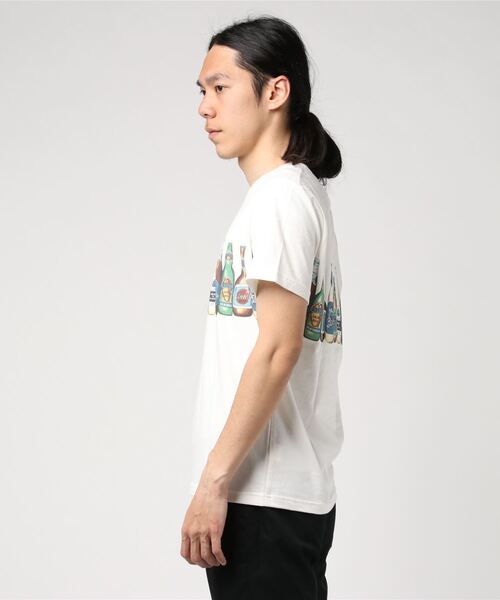 HOUSTON（ヒューストン）の「【HOUSTON】プリントTシャツ(BEER)（Tシャツ/カットソー・メンズ・ブラック/ホワイト/オレンジ/グレー・LARGE/MEDIUM/X-LARGE）」の5枚目の写真