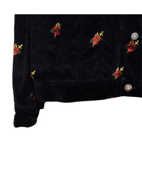 supreme Velvet Trucker Jacket L