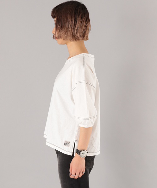 PAGEBOY(ページボーイ)の「ハイショクステッチ5袖プルオーバー(Tシャツ/カットソー・レディース・ホワイト/レッド/ライトベージュ・FREE)」の10枚目の写真