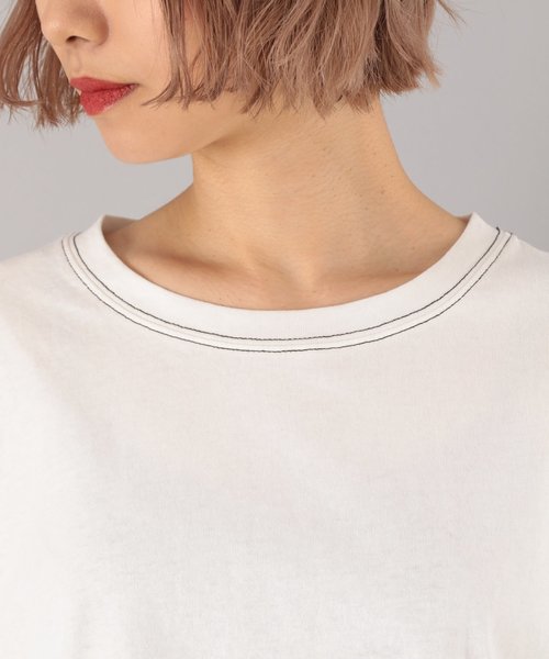 PAGEBOY(ページボーイ)の「ハイショクステッチ5袖プルオーバー(Tシャツ/カットソー・レディース・ホワイト/レッド/ライトベージュ・FREE)」の11枚目の写真