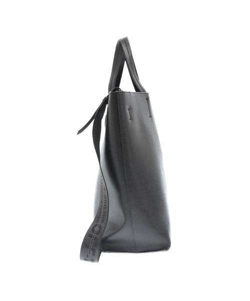 関税送料込【Off-White】ブロック トートバッグ ブラック レザー ECCO Tote Pebbled レザートートバッグ | ブラック