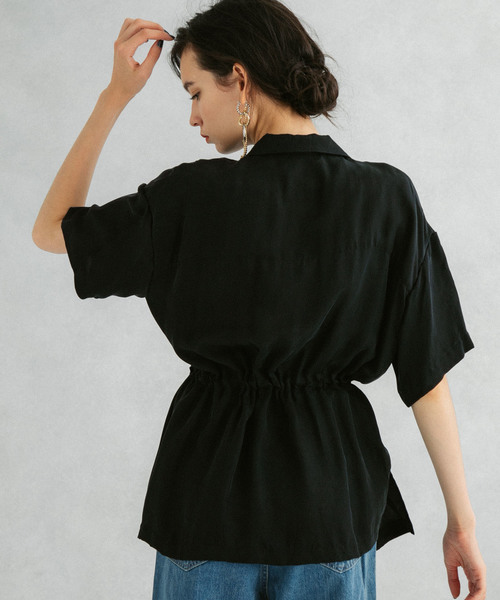 UNITED TOKYO（ユナイテッドトウキョウ）の「ブラウジング開襟シャツ（シャツ/ブラウス・レディース・ブラック/ベージュ/オレンジ・1）」の22枚目の写真