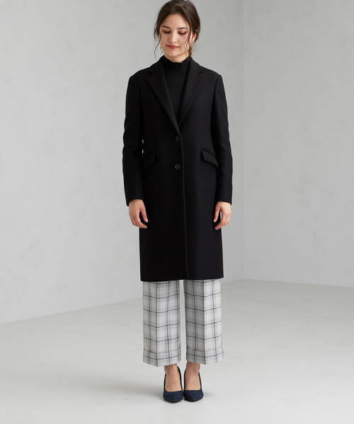 【美品】グリーンレーベルリラクシング ロングチェスターコート ベージュ Mサイズ green label relaxing（グリーンレーベルリラクシング）の