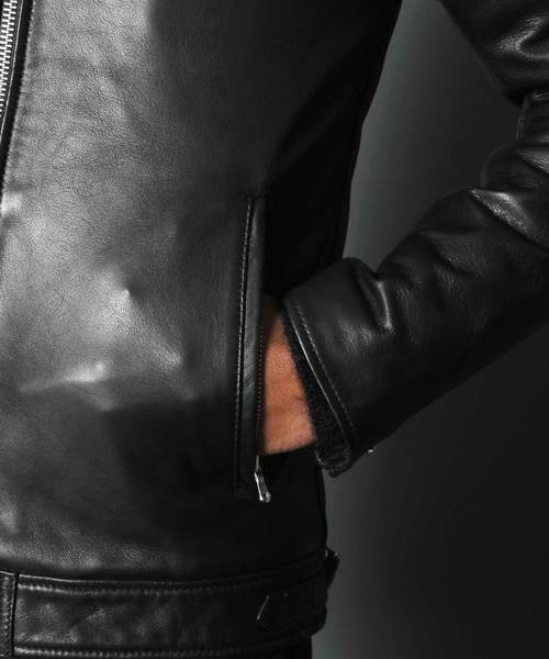 Magine（マージン）の「SHEEP LEATHER QUILTING LINING SINGLE RIDERS