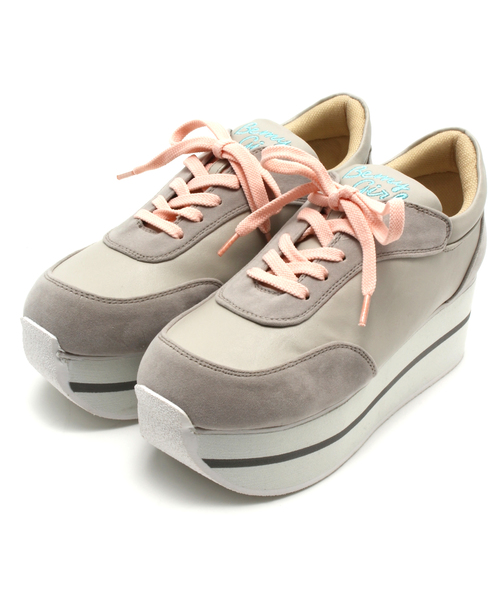 L.D.S.(エルディーエス)の「Be My Girlスニーカー(スニーカー・レディース・グレー系/ピンク系/ホワイト系/ネイビー系/ブラック系・LARGE/MEDIUM)」の4枚目の写真