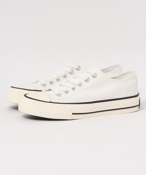 KOBE LETTUCE（コウベレタス）の「無地＆レオパード柄ローカットキャンバススニーカー（スニーカー・レディース・ホワイト/チャコールグレー/ブラック/ベージュ/アイボリー/ブラック系その他/レオパード・LL/S/M/L）」の2枚目の写真