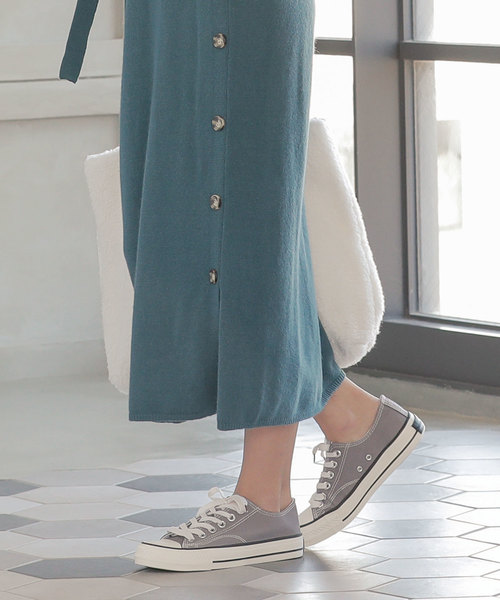 KOBE LETTUCE（コウベレタス）の「無地＆レオパード柄ローカットキャンバススニーカー（スニーカー・レディース・ホワイト/チャコールグレー/ブラック/ベージュ/アイボリー/ブラック系その他/レオパード・LL/S/M/L）」の5枚目の写真