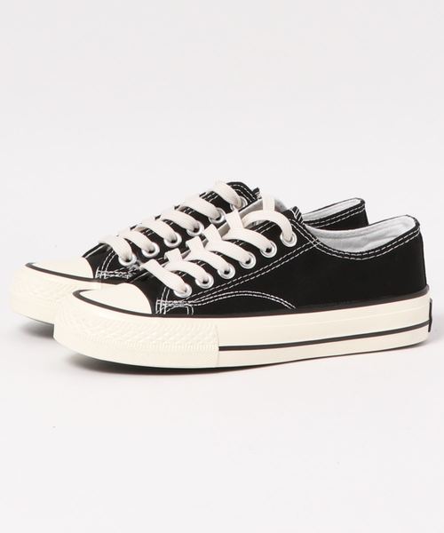 KOBE LETTUCE（コウベレタス）の「無地＆レオパード柄ローカットキャンバススニーカー（スニーカー・レディース・ホワイト/チャコールグレー/ブラック/ベージュ/アイボリー/ブラック系その他/レオパード・LL/S/M/L）」の11枚目の写真