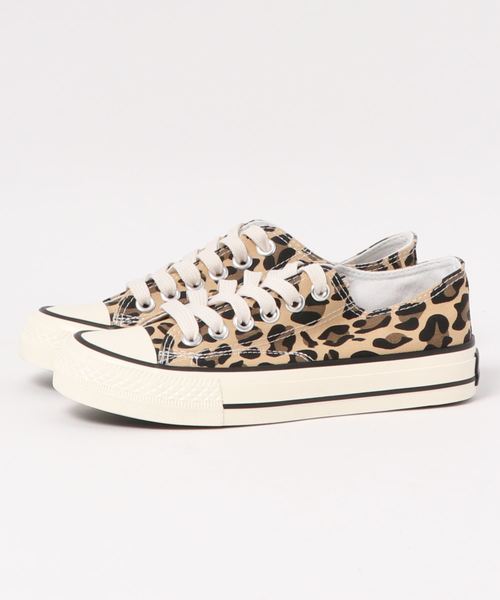 KOBE LETTUCE（コウベレタス）の「無地＆レオパード柄ローカットキャンバススニーカー（スニーカー・レディース・ホワイト/チャコールグレー/ブラック/ベージュ/アイボリー/ブラック系その他/レオパード・LL/S/M/L）」の15枚目の写真